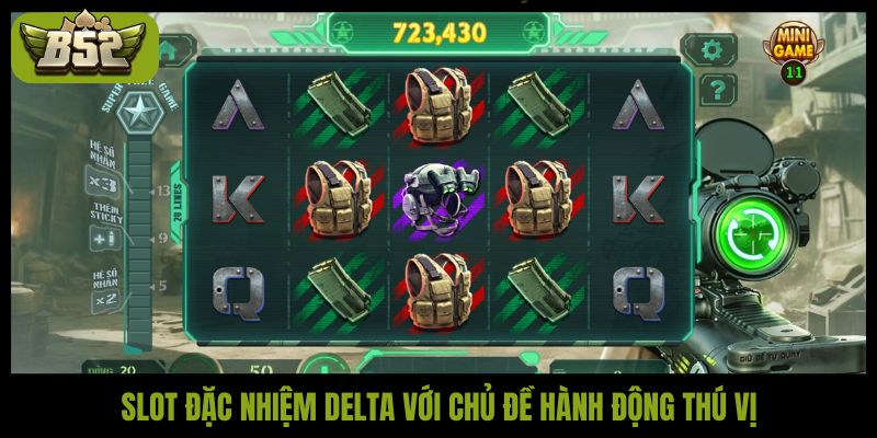 Slot đặc nhiệm Delta với chủ đề hành động thú vị